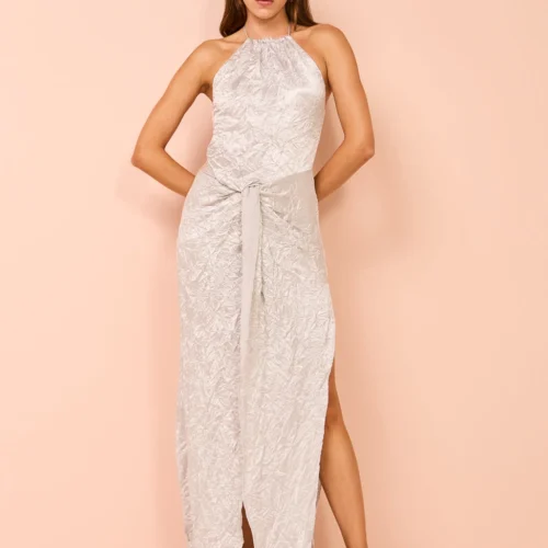 One Fell Swoop Andrea Maxi In Silver Varakh