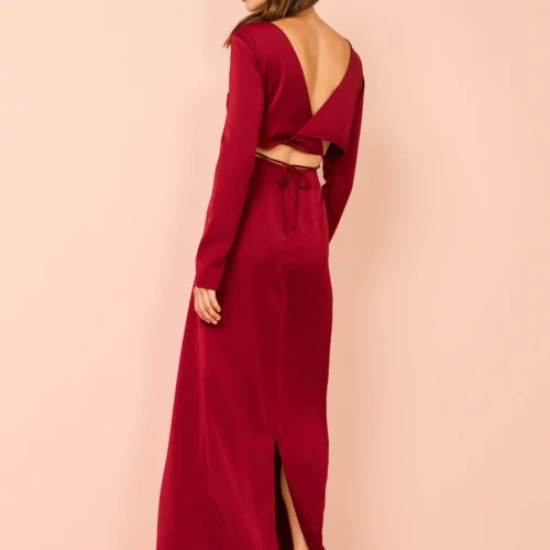One Fell Swoop Ritual Maxi In Black Cherry -Chic Wear Store Coco Lola OneFellSwoop RitualMaxiDress 110