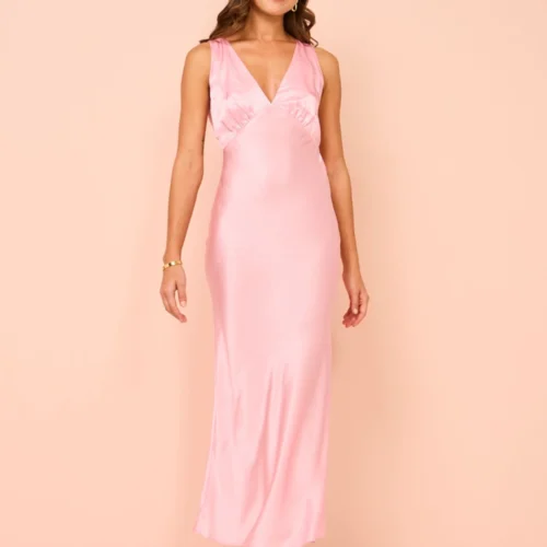 Roame Zelena Dress In Rose Quartz