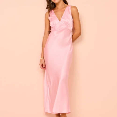 Roame Zelena Dress In Rose Quartz 20 Roame Zelena Dress In Rose Quartz -Chic Wear Store Coco Lola Roame ZelenaDress 130