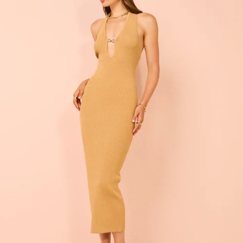 Significant Other Ellen Dress In Biscuit -Chic Wear Store Coco Lola SignificantOther EllenDress 13