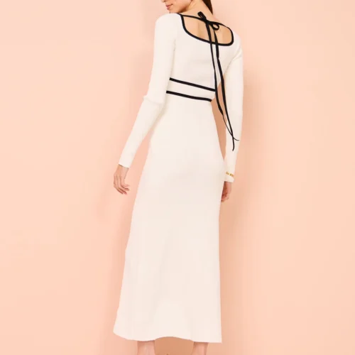 Significant Other Maple Midi Dress In Ivory Contrast 14 Significant Other Maple Midi Dress In Ivory Contrast -Chic Wear Store Coco Lola SignificantOther MapleMidiDress 032