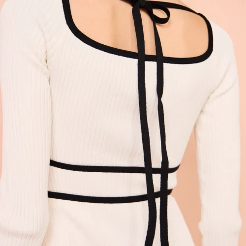 Significant Other Maple Midi Dress In Ivory Contrast 12 Significant Other Maple Midi Dress In Ivory Contrast -Chic Wear Store Coco Lola SignificantOther MapleMidiDress 058