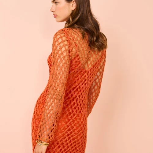 Significant Other Nira Dress In Tangelo -Chic Wear Store Coco Lola SignificantOther NiraDress 117