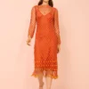 Significant Other Nira Dress In Tangelo -Chic Wear Store Coco Lola SignificantOther NiraDress 12