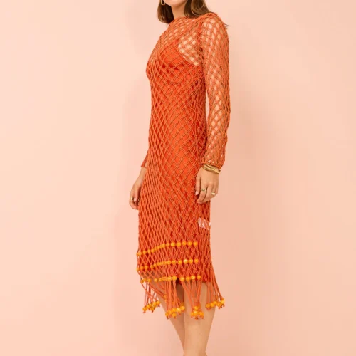 Significant Other Nira Dress In Tangelo -Chic Wear Store Coco Lola SignificantOther NiraDress 16