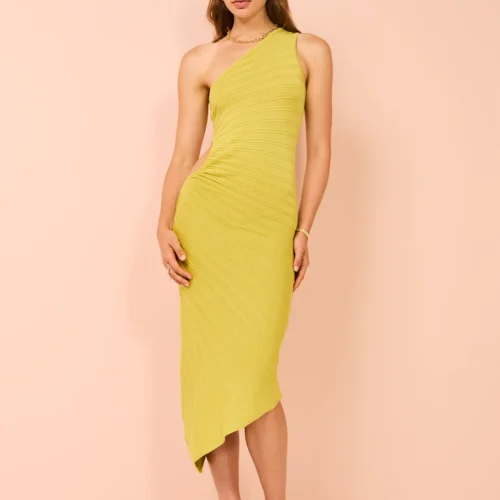 Sovere Escalate Midi Dress In Fern