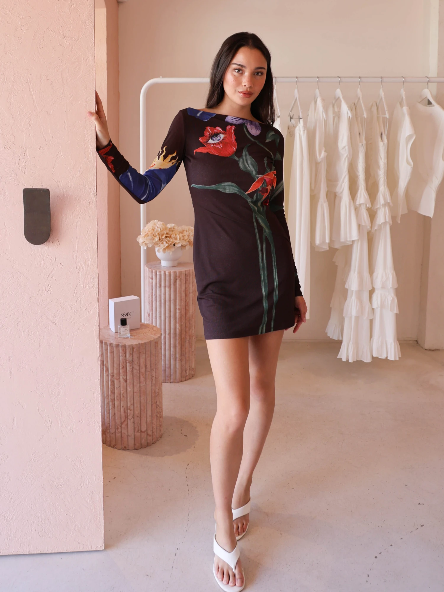 Roame Mirrage Mini Dress In Elysium Cocoa 7 Roame Mirrage Mini Dress In Elysium Cocoa - Image 5