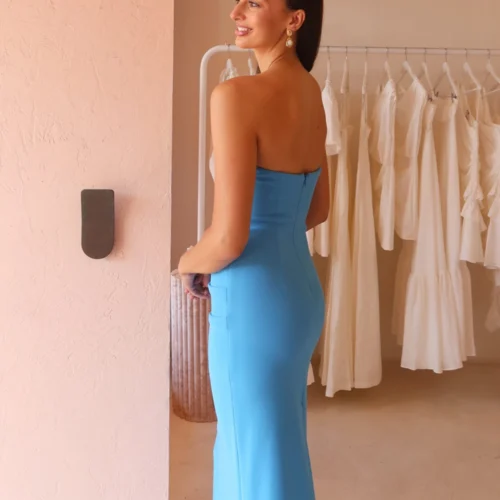 By Nicola Naomi Strapless Dress In Capri -Chic Wear Store IMG 3909 scaled