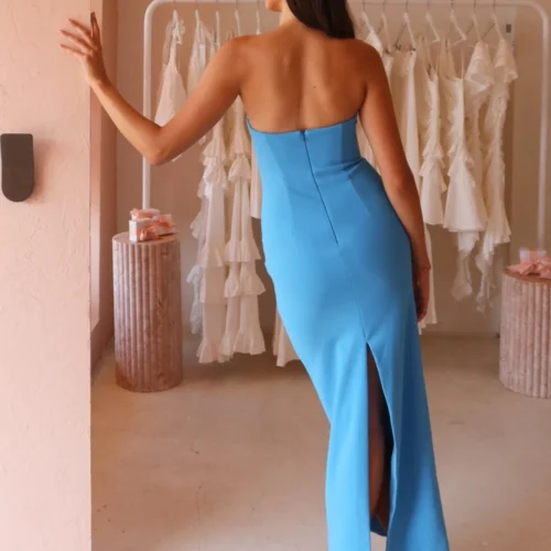 By Nicola Naomi Strapless Dress In Capri -Chic Wear Store IMG 3910 scaled