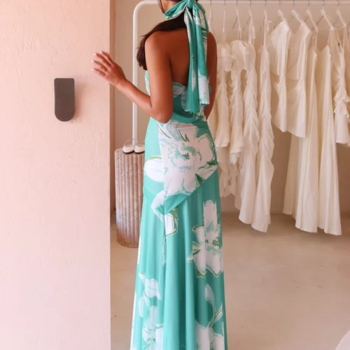 By Nicola Fiesta Off Shoulder Maxi Dress In Verde Fleur 25 By Nicola Fiesta Off Shoulder Maxi Dress In Verde Fleur -Chic Wear Store IMG 4419 scaled