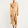 One Fell Swoop Roisin Midi Dress In Oat -Chic Wear Store cocostudio 240523 1472 lowres