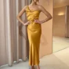 Shona Joy Alma Asymmetric Bias Cowl Midi Dress In Turmeric -Chic Wear Store shona joy low res 295